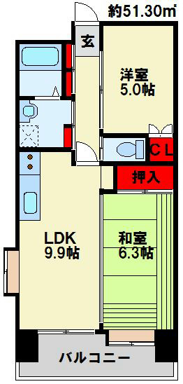 クラシオン白山 1棟 間取り