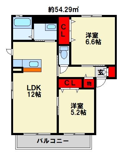 シャーメゾン・ヴァン　Ｂ棟 間取り