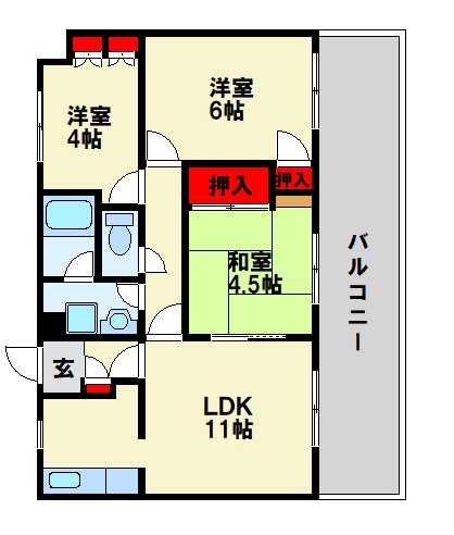 エルザサンリバー戸畑 間取り
