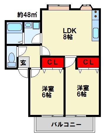ウィンズヒル明里Ⅰ 間取り