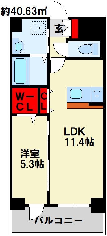 サンビーム三萩野駅前 間取り