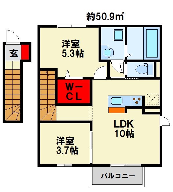 Arietta与原　Ｂ棟 間取り