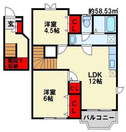 フェアリーコート　Ａ  間取り