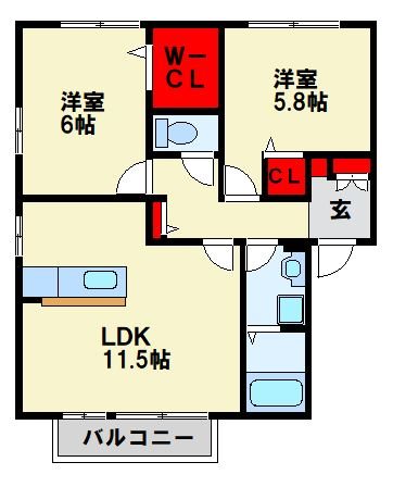 花多来館 B棟  間取り
