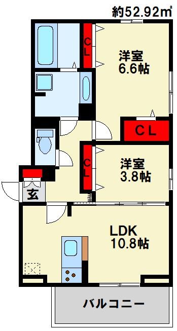 MER行事　B棟 間取り