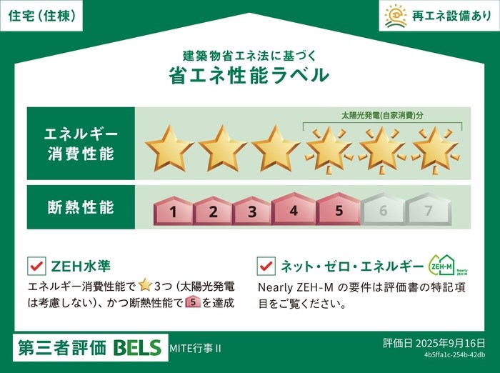 MER行事　B棟 省エネ性能ラベル