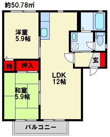 プレステージ華里Ⅰ 間取り