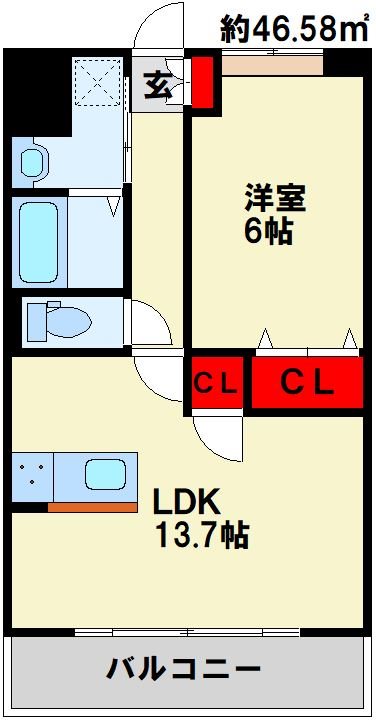 サンビーム三萩野駅前 間取り