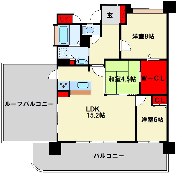 グランドパレスヴィオン浅川 間取り