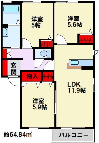 フォレストⅥ　 間取り