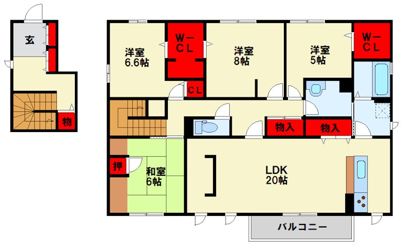 カルドーK＆K A棟 間取り