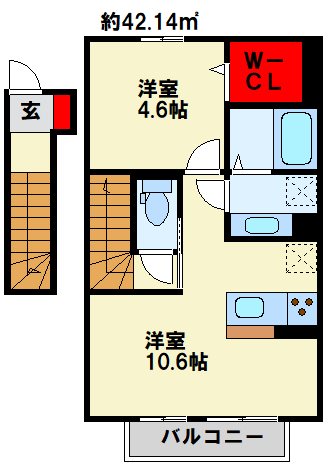 喜宝 Kanda 間取り