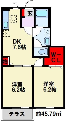 スカイヒルズB 間取り