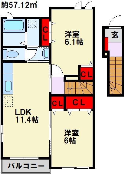 サン・ノーブⅡ木屋瀬 間取り