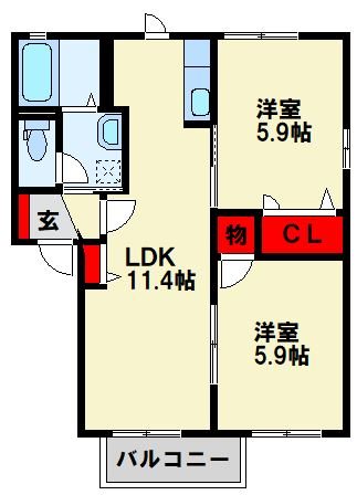 ノールカトレア B棟  間取り