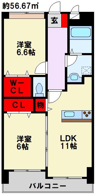LE GRAND BLEU(グランブルー) 間取り