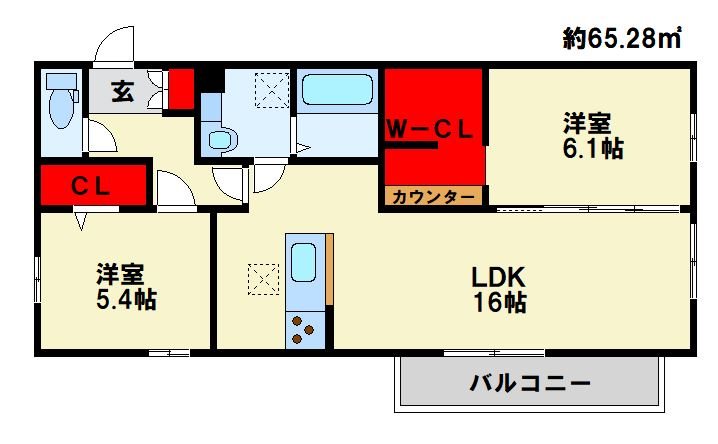 D-ROOM藤田 A棟 間取り