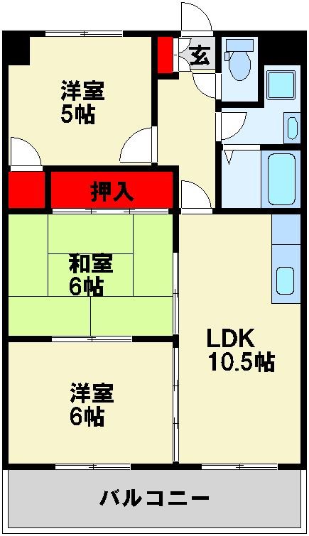 スカール上上津役 間取り