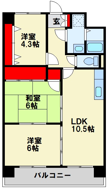 スカール上上津役 間取り