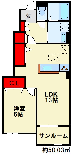 クレメント小倉南　弐番館 間取り