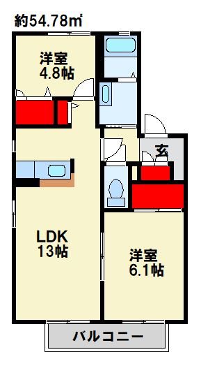 ガーデンシティ今井　D棟 間取り