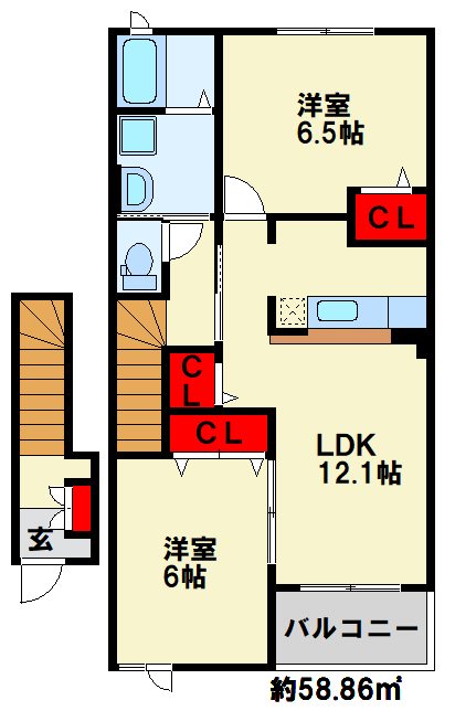 グランディールⅡ番館   間取り