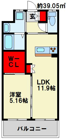 ウイングス三萩野 間取り