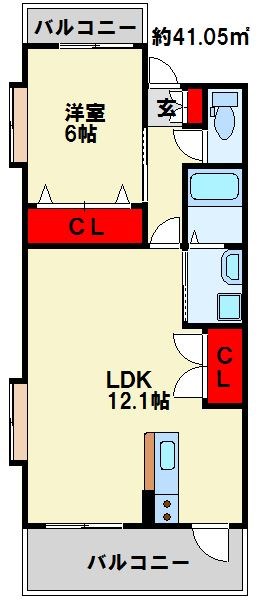 アースコートＹ’ｓシティ香春口 間取り