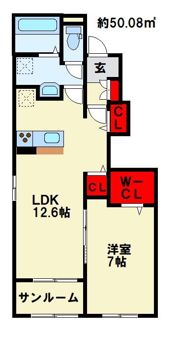 ベル　フォンテーヌ　B   間取り