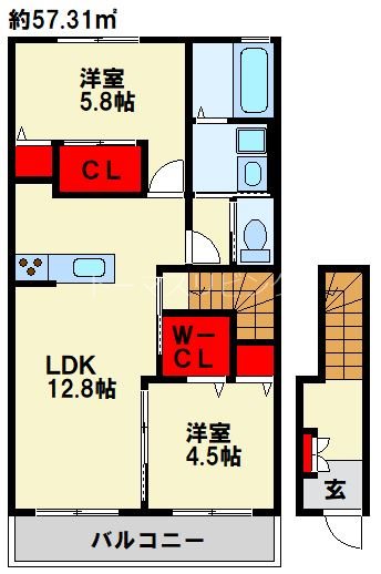ノワールフェーブA棟 間取り