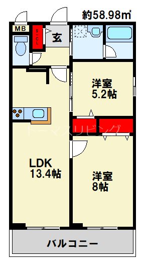 ニシコービルディング門司 間取り