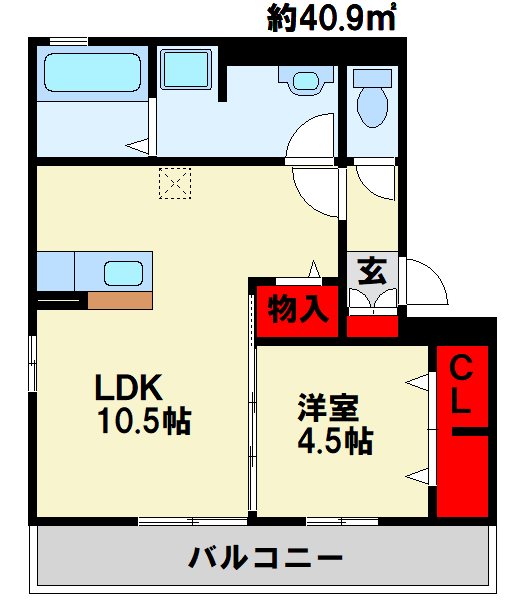 エスポワール祇園Ｂ棟  間取り