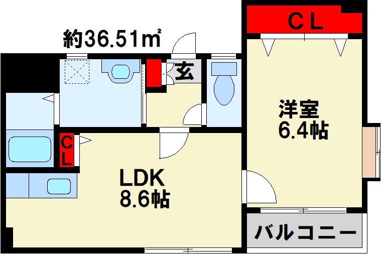 アンビエンス小倉駅前 間取り