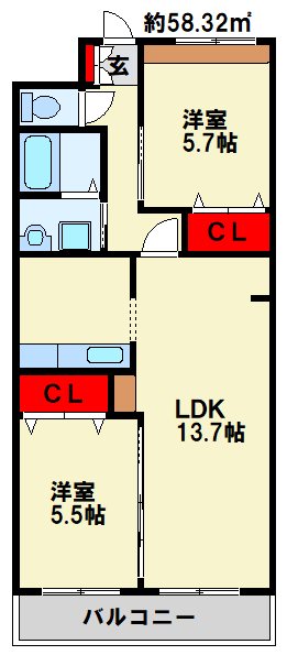 メゾン・ド・クライム  間取り