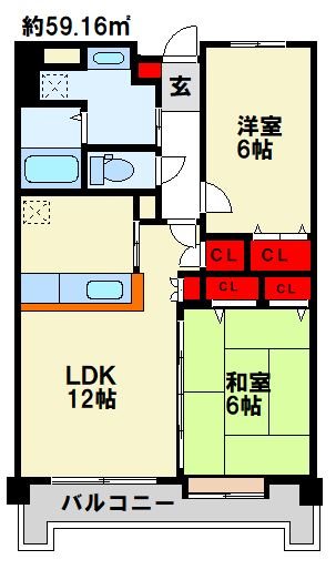 ハイネス若園 間取り