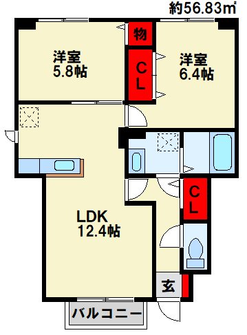 ヴィラ・サンライズ　A棟 間取り