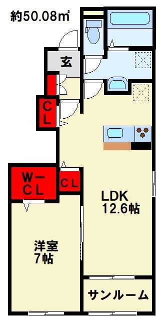 ベル　フォンテーヌ　A 間取り