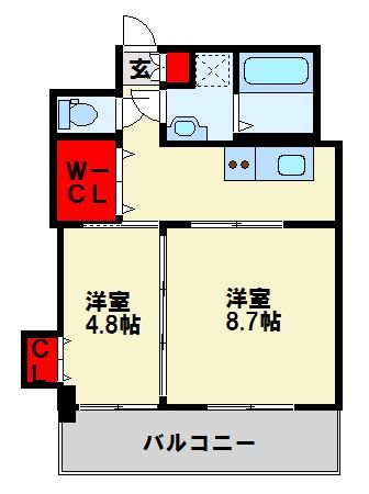 福岡県北九州市八幡東区中央２丁目 間取り
