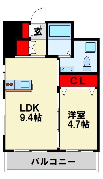 福岡県北九州市八幡東区中央２丁目 間取り