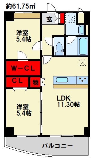 愛暮利伊フォーチュン北湊 I 間取り