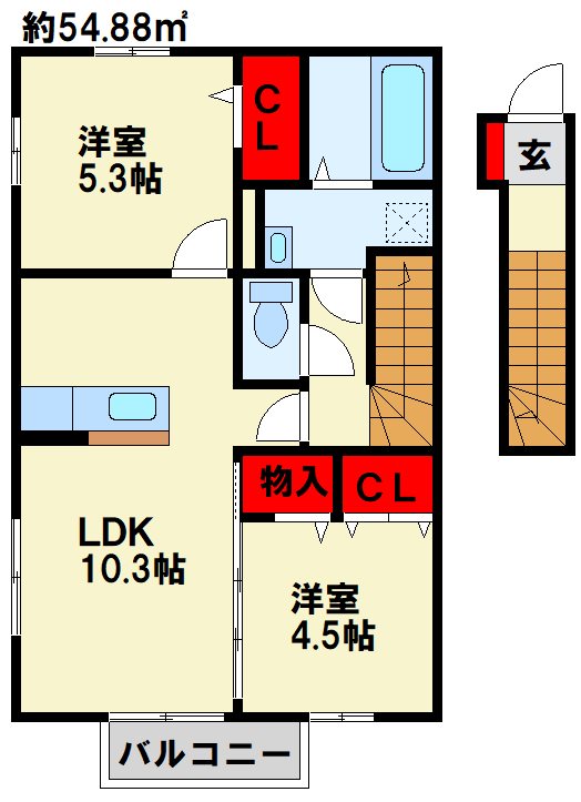 LUPINUS HY　A棟  間取り