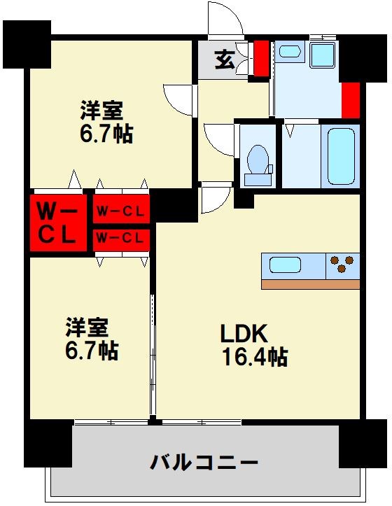 サージュ陣原  間取り