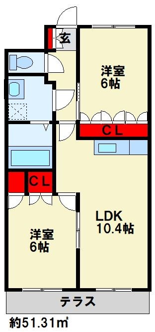 アンジュ・フォンティーヌ 間取り