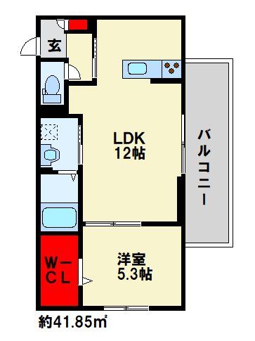 D-ROOM本城東　A棟 間取り
