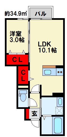 LUPINUS HY　B棟 間取り