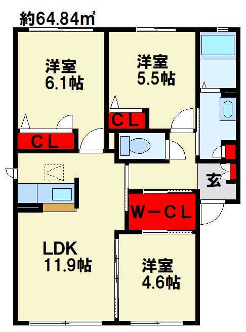 シャーメゾン・ヴァン　Ｃ棟 間取り