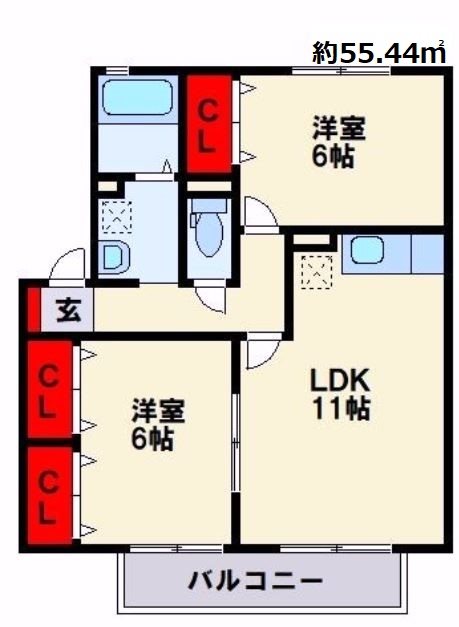 セジュール岩瀬  間取り