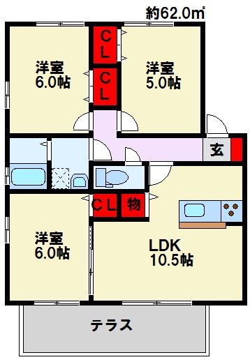 シェルノーブル A棟   間取り