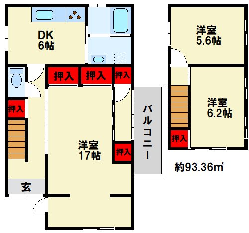 葛原3丁目貸家 間取り