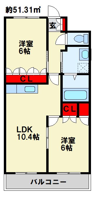 アンジュ・フォンティーヌ 間取り